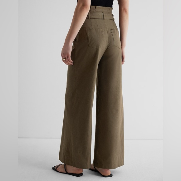 NWOT Express Olive Green high-waist pants - Picture 3 of 12